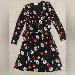Poppy patterned Wrap Dress